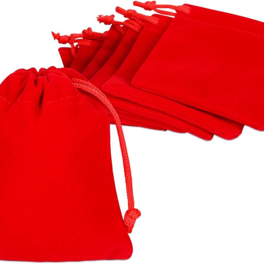 10 Pack Velvet Drawstring Bags for Christmas Wedding Gift Bags Velvet Cloth Jewe